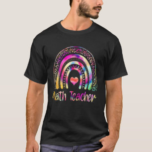 Camiseta Professora De Matemática Tie Dye Rainbow Math É Me