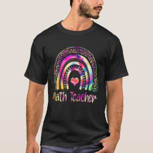 Camiseta Professora De Matemática Tie Dye Rainbow Math É Me