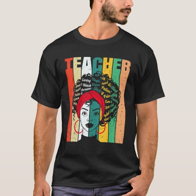Camiseta Professora de Mulher Negra Depois do Mês da Histór (Frente)