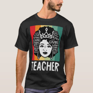 Camiseta Professora de Mulher Negra Depois do Mês da Histór