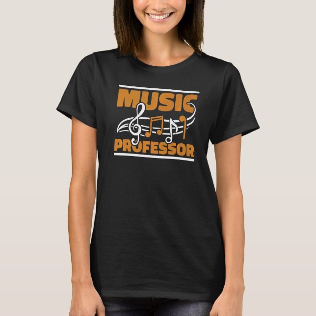 Camiseta Professora de Música Educacional em Notas Escolare (Frente)