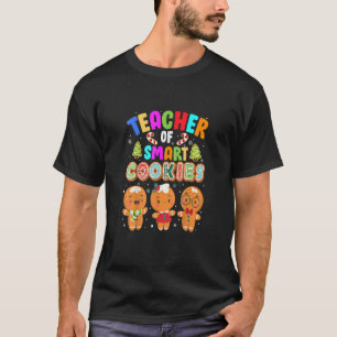 Camiseta Professora De Natal Cookies Cute Gingercake Homens