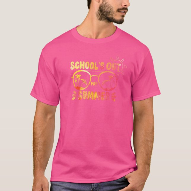 Camiseta Professora de Óculos Secos da Escola Fora de Verão (Frente)