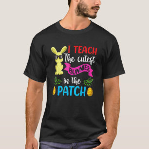 Camiseta Professora De páscoas Ensino Os Coelhinhos Mais Pe