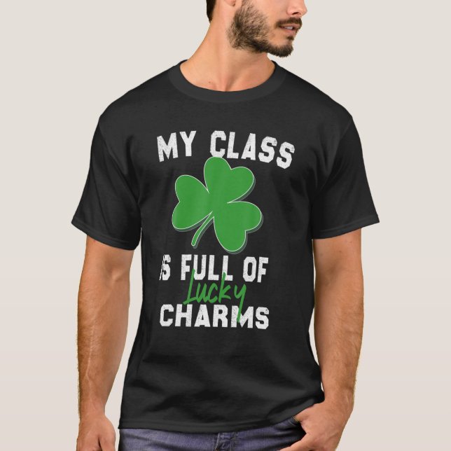 Camiseta Professora De Pijamas De St. Patricks, Minha Class (Frente)