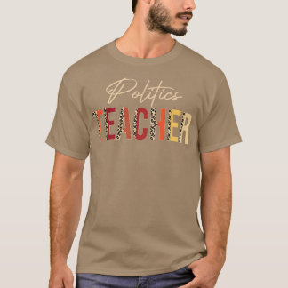 Camiseta Professora de Política Leopardo Queda Obrigados do