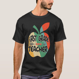 Camiseta Professora De Primeira Classe Vintage De Volta À E