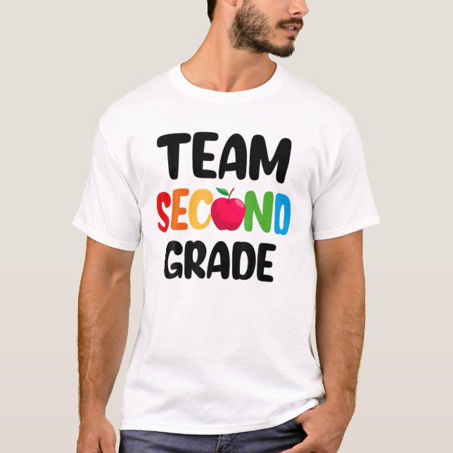 Camiseta Professora De Segundo Grau De Equipe De Volta À De (Frente)