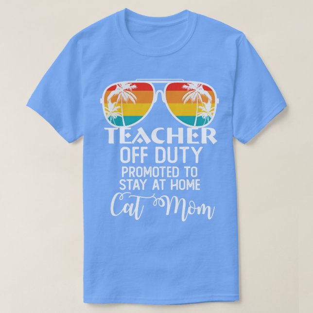 Camiseta Professora de serviço promovida para ficar em casa (Frente do Design)
