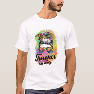 Camiseta Professora de serviço Teac de óculos de sol, Tie D