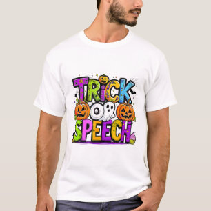 Camiseta Professora De Trick Ou Discurso Homens Fantasmas D