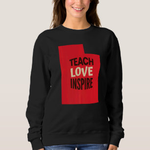 Camiseta Professora De Utah Teach, Love, Inspire Premium