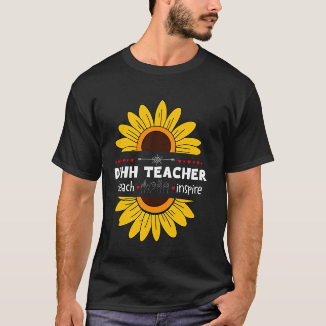 Camiseta Professora Dh surdo e Duro de Ouvir Professores AS (Frente)