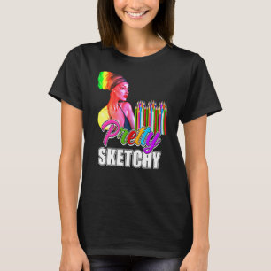 Camiseta Professora Divertida Humor Bonito Escamoteado Lápi