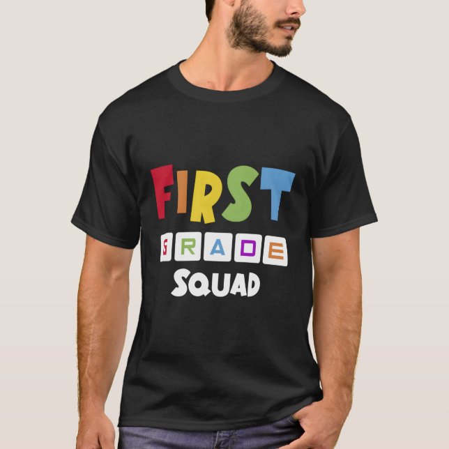 Camiseta Professora do 1º Grau da Equipe de Esquadrão 1Rua (Frente)