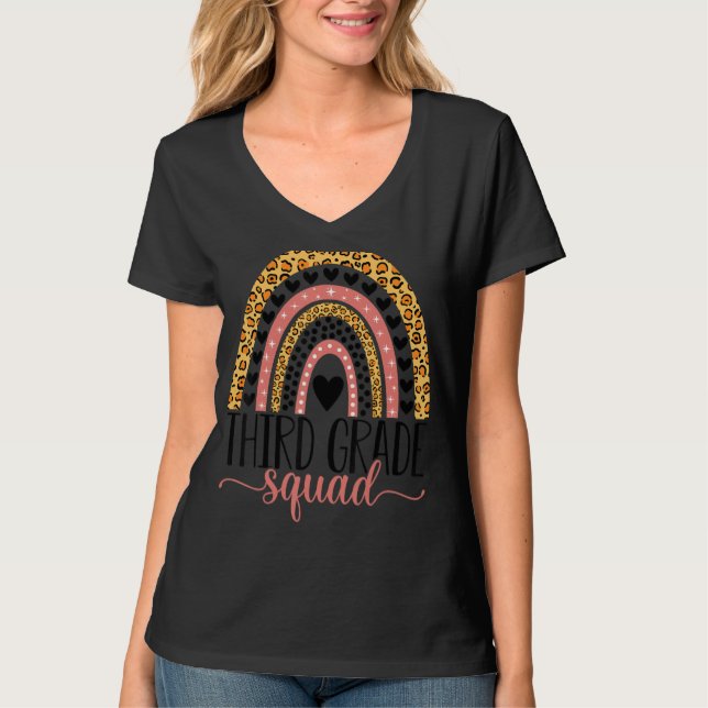 Camiseta Professora Do 3º Grau Da Equipe De Esquadrão De Vo (Frente)