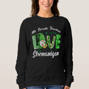 Camiseta Professora do 4º ano Ama Shenanigans Rua Engraçada