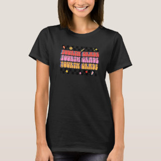 Camiseta Professora do 4º ano da Equipe Retro Groovy