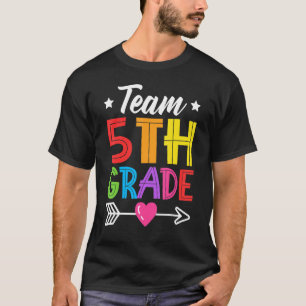 Camiseta Professora Do 5 Da Equipe De Volta À Escola