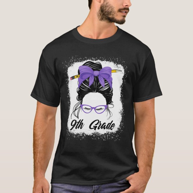 Camiseta Professora Do 9º Grau Messy Bun Women Roxy De Volt (Frente)