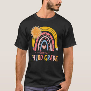 Camiseta Professora Do Boho Rainbow Equipe Do Terceiro Grau