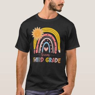 Camiseta Professora Do Boho Rainbow Equipe Do Terceiro Grau