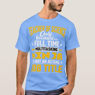 Camiseta Professora do Cargo de Ciência Título Engraçado Pr