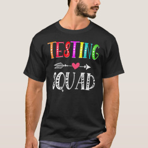 Camiseta Professora do Dia de Teste de Costume de Esquadrão