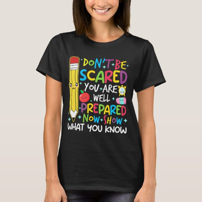 Camiseta Professora Do Dia Mostra O Que Você Sabe Testando  (Frente)