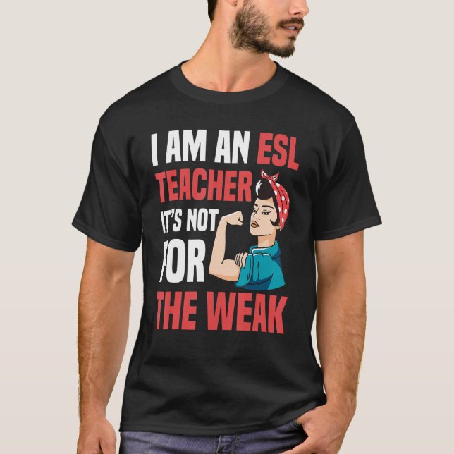 Camiseta Professora do ESL - Segundo Instrutor de Idioma Wo (Frente)