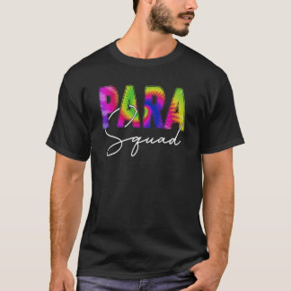 Camiseta Professora Do Esquadrão Paraprofissional Tie Dye D