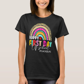 Camiseta Professora Do Esqui Leopard A Vida Bem-Vindo À Esc