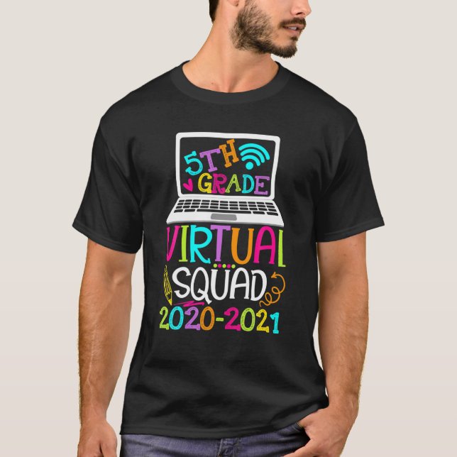 Camiseta Professora Do Gráfico De 5 Virtual De Volta Ao Sc (Frente)