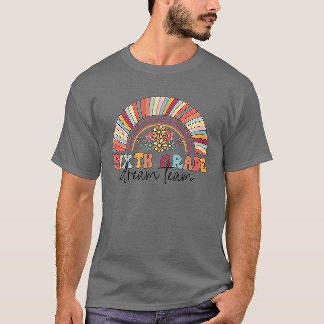 Camiseta Professora do Grau 6 de Equipe do Arco-Íris (Frente)