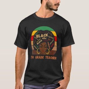 Camiseta Professora do grau 6: Mulheres Afro-Americanas Bla