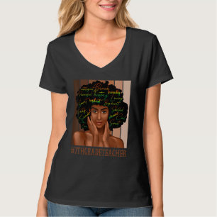 Camiseta Professora do grau 7: Mulheres Afro-Americanas Bla