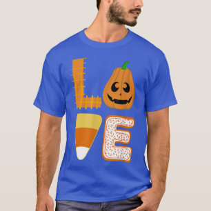 Camiseta Professora do Halloween ama o Halloween Candy Corn