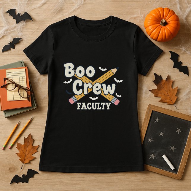 Camiseta Professora do Halloween Boo Crew (Criador carregado)
