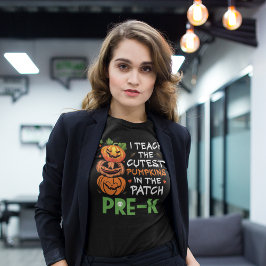Camiseta Professora do Halloween Pre K Bonecas