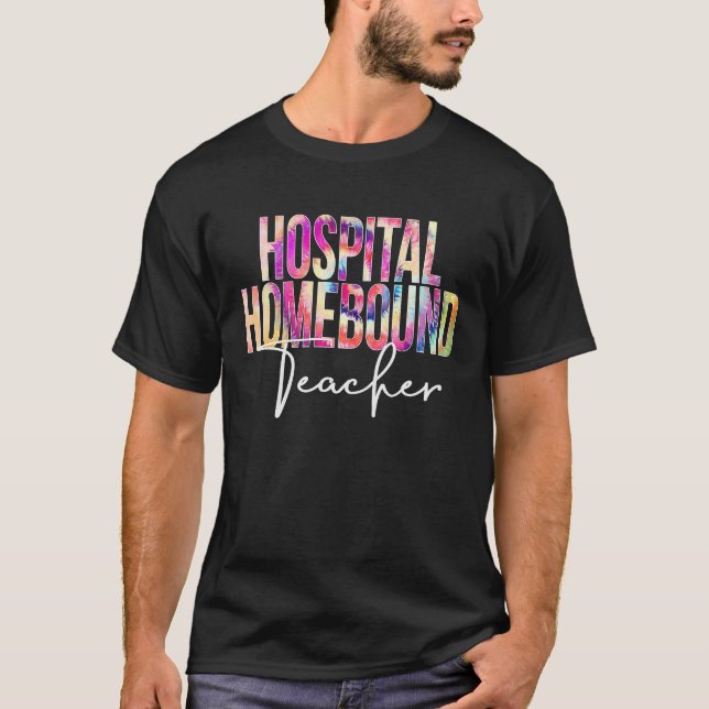 Camiseta Professora do Hospital Homebound Tie Dye School ap (Frente)