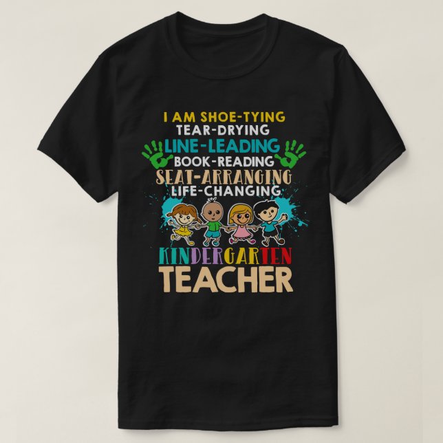 Camiseta Professora do jardim de infância 1 (Frente do Design)