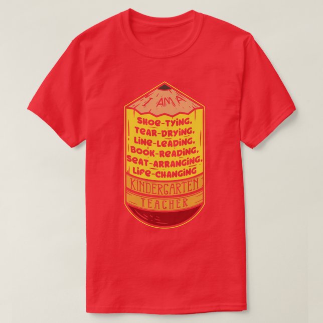 Camiseta Professora do jardim de infância 3 (Frente do Design)