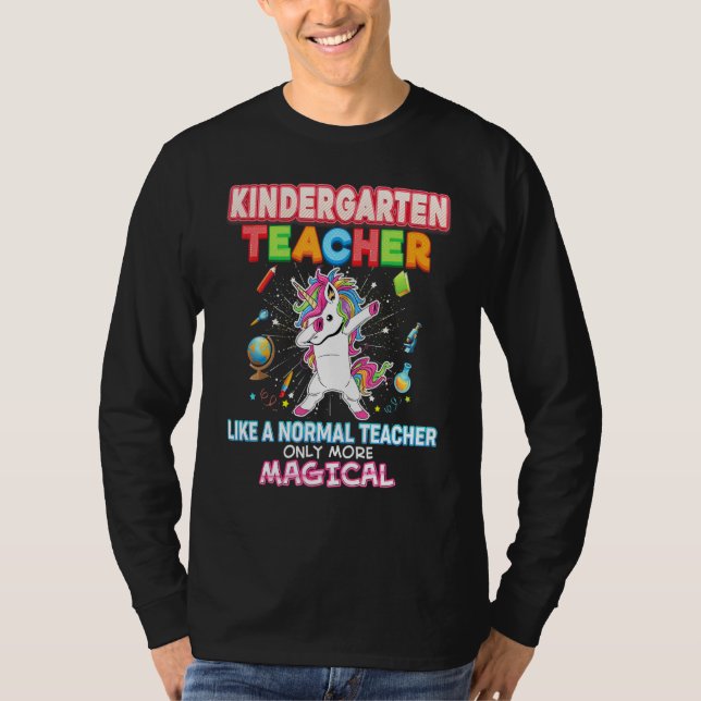 Camiseta Professora Do Jardim De Infância Como Um Normal Só (Frente)