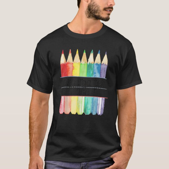 Camiseta Professora Do Jardim De Infância De Volta À Faculd (Frente)