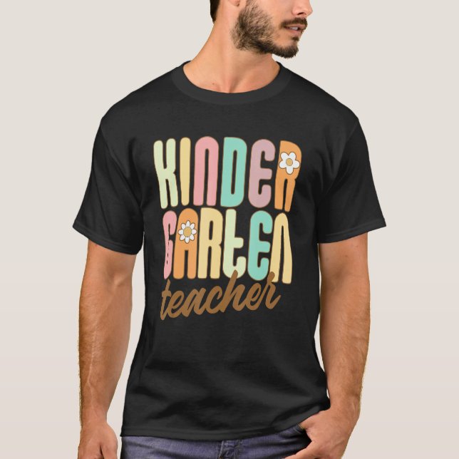 Camiseta Professora Do Jardim De Infância De Volta Às Mulhe (Frente)
