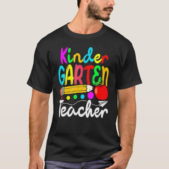 Camiseta Professora Do Jardim De Infância Engraçado De Volt (Frente)