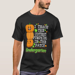 Camiseta Professora Do Jardim De Infância Ensino Pumpkins P