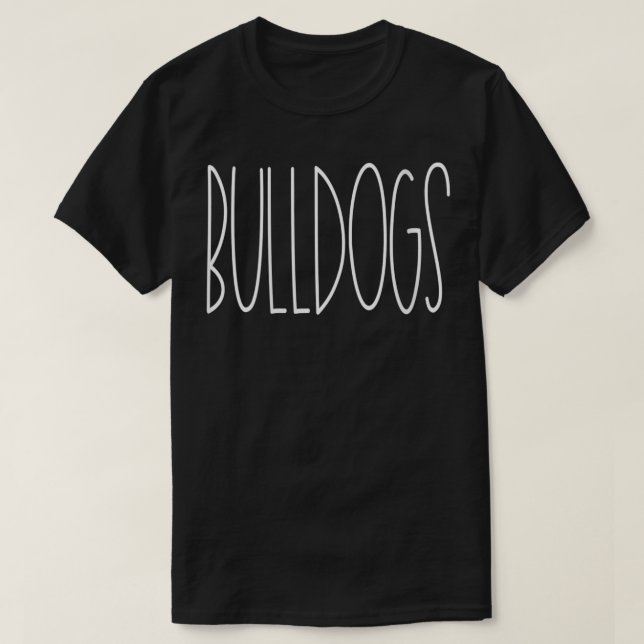 Camiseta Professora do Mascot da Equipe Espiritual de Bulld (Frente do Design)
