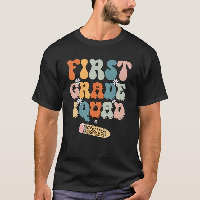 Camiseta Professora Do Primeiro Grau De Esquadrão De Volta  (Frente)
