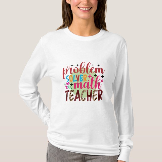 Camiseta Professora do Problema de Arte Solver Professor de (Frente)